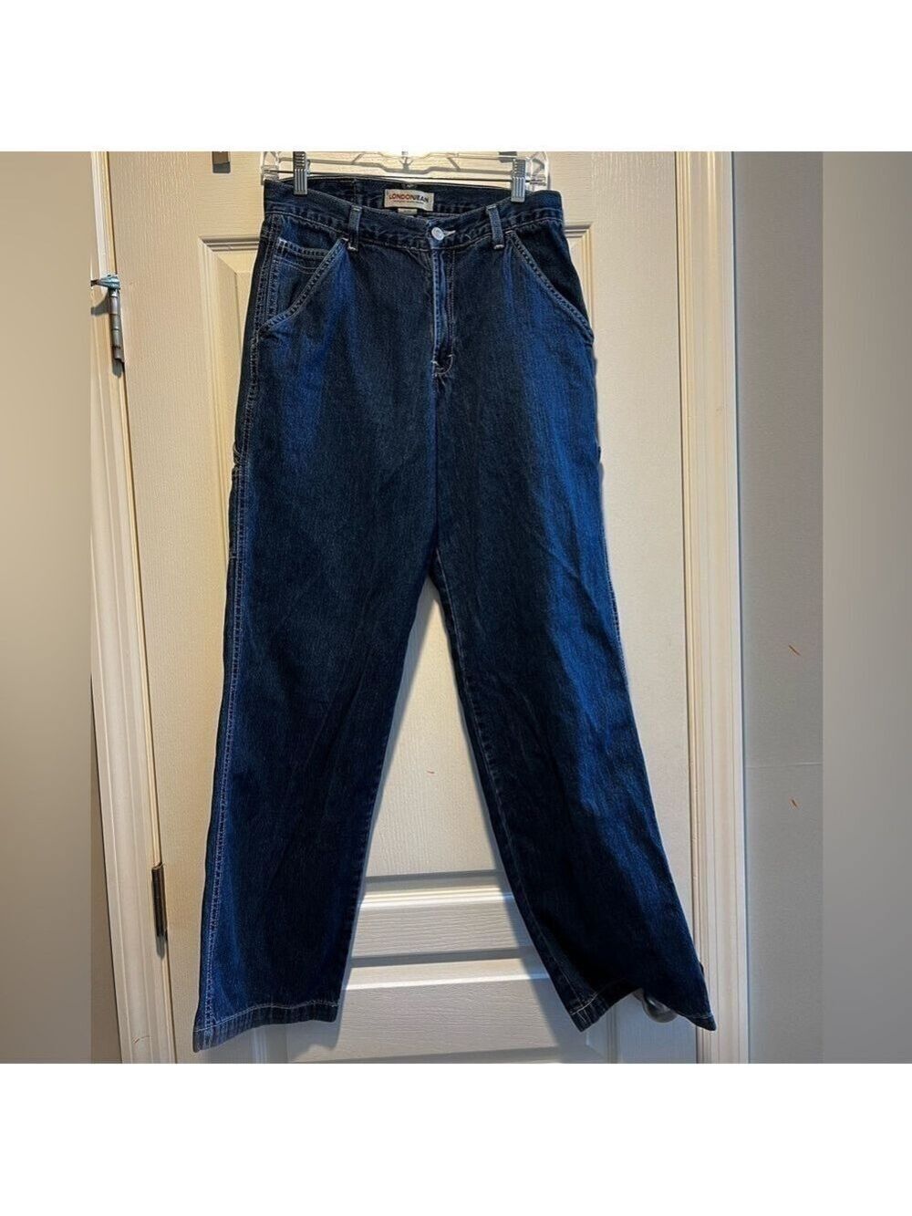 Vintage London Jean Baggy Cargo Wide Leg High Waist Jeans. Size 10 Tall